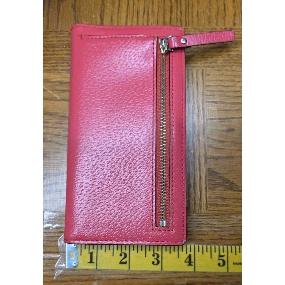 Kate Spade New York Grand Street Stacy Bifold Slim Wallet in Radish Pink
